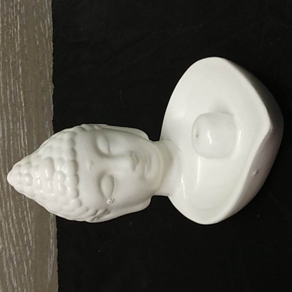 Buddah serenity insense holder white ceramic